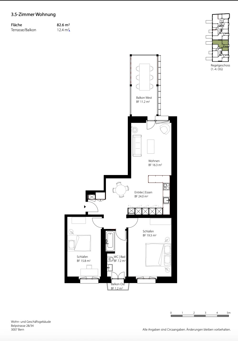 3 ½ rooms apartment