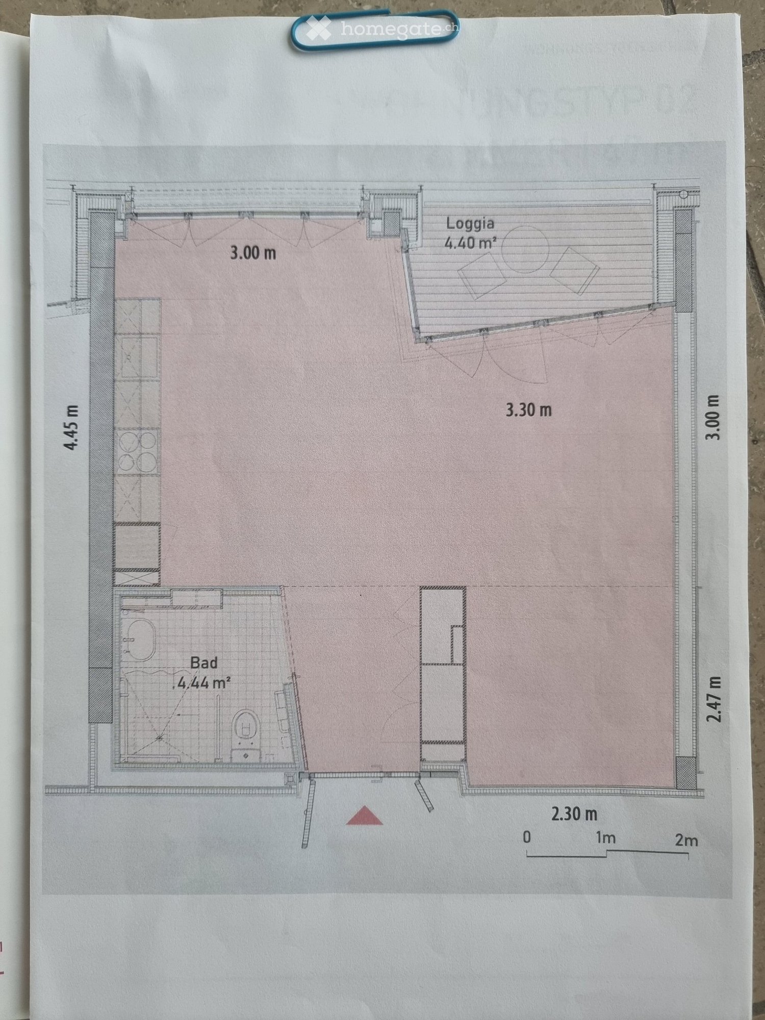 1 ½ rooms apartment