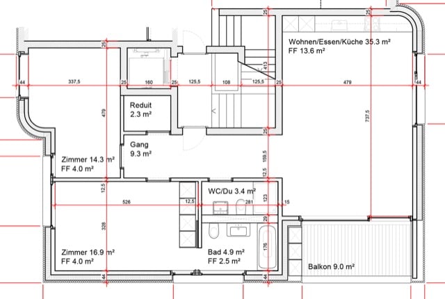 3 ½ rooms apartment