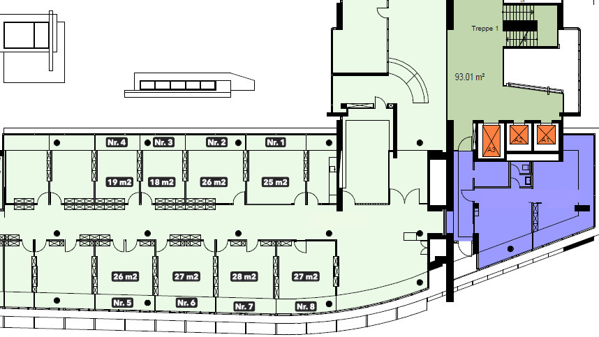 195m² office