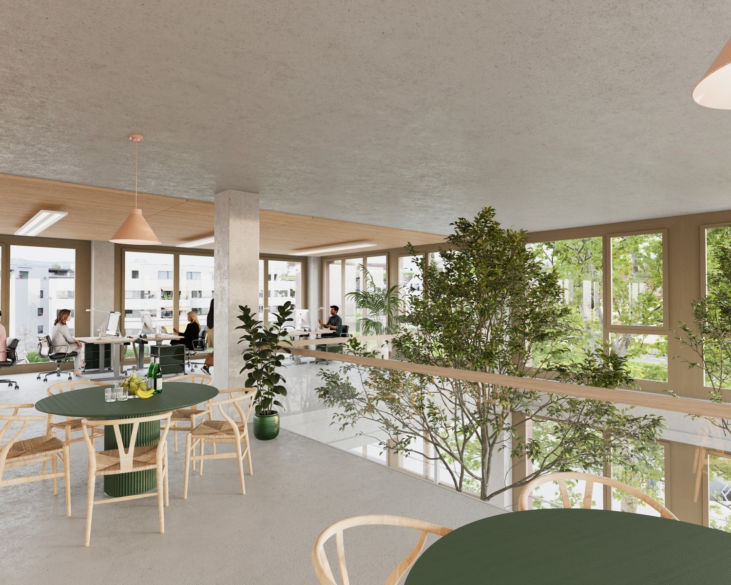 2400m² office