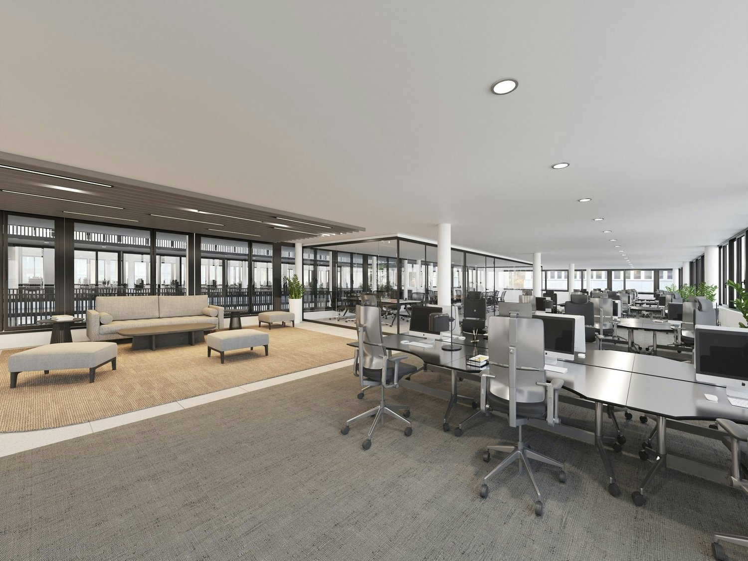 1100m² office