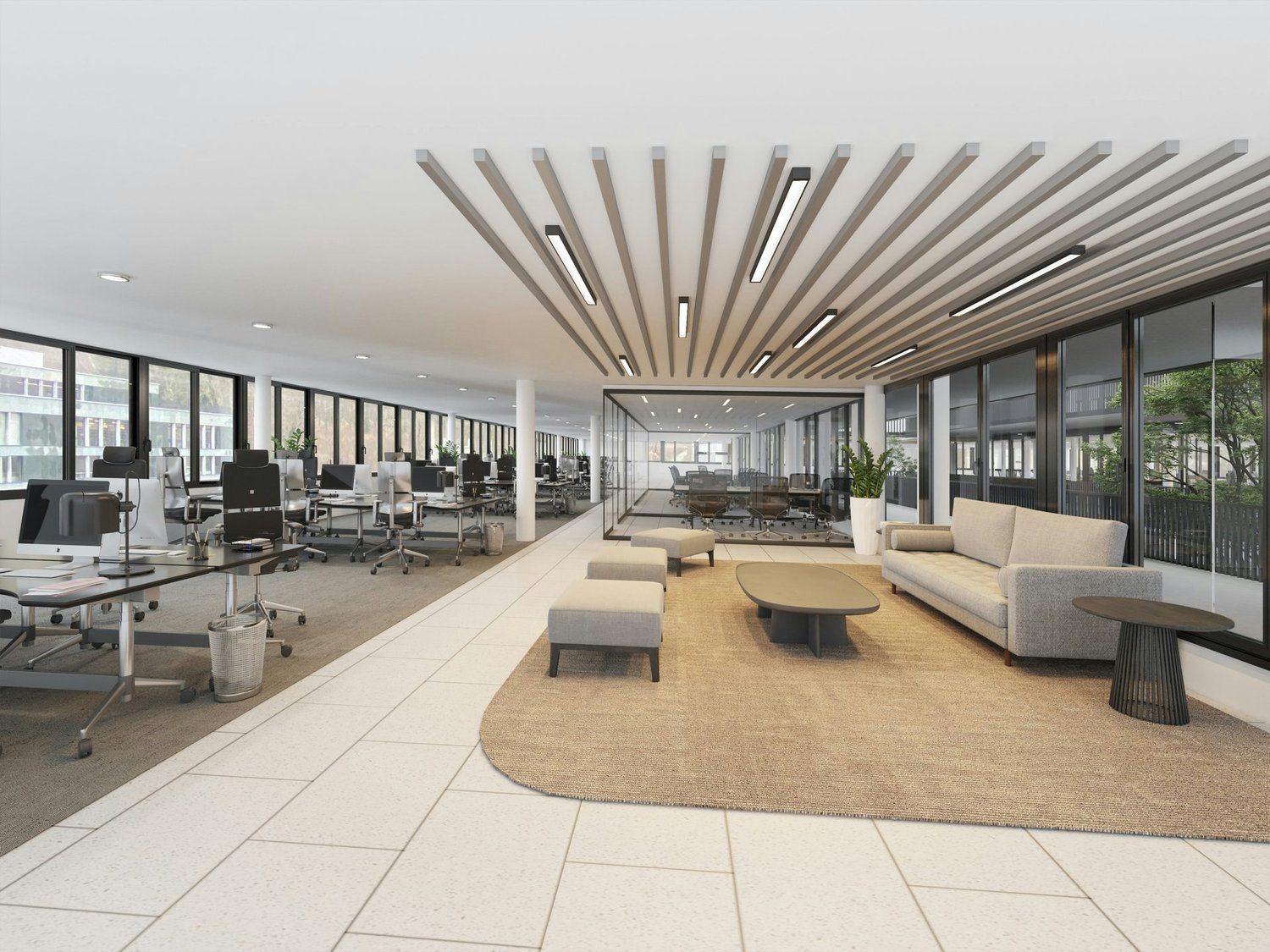 1100m² office