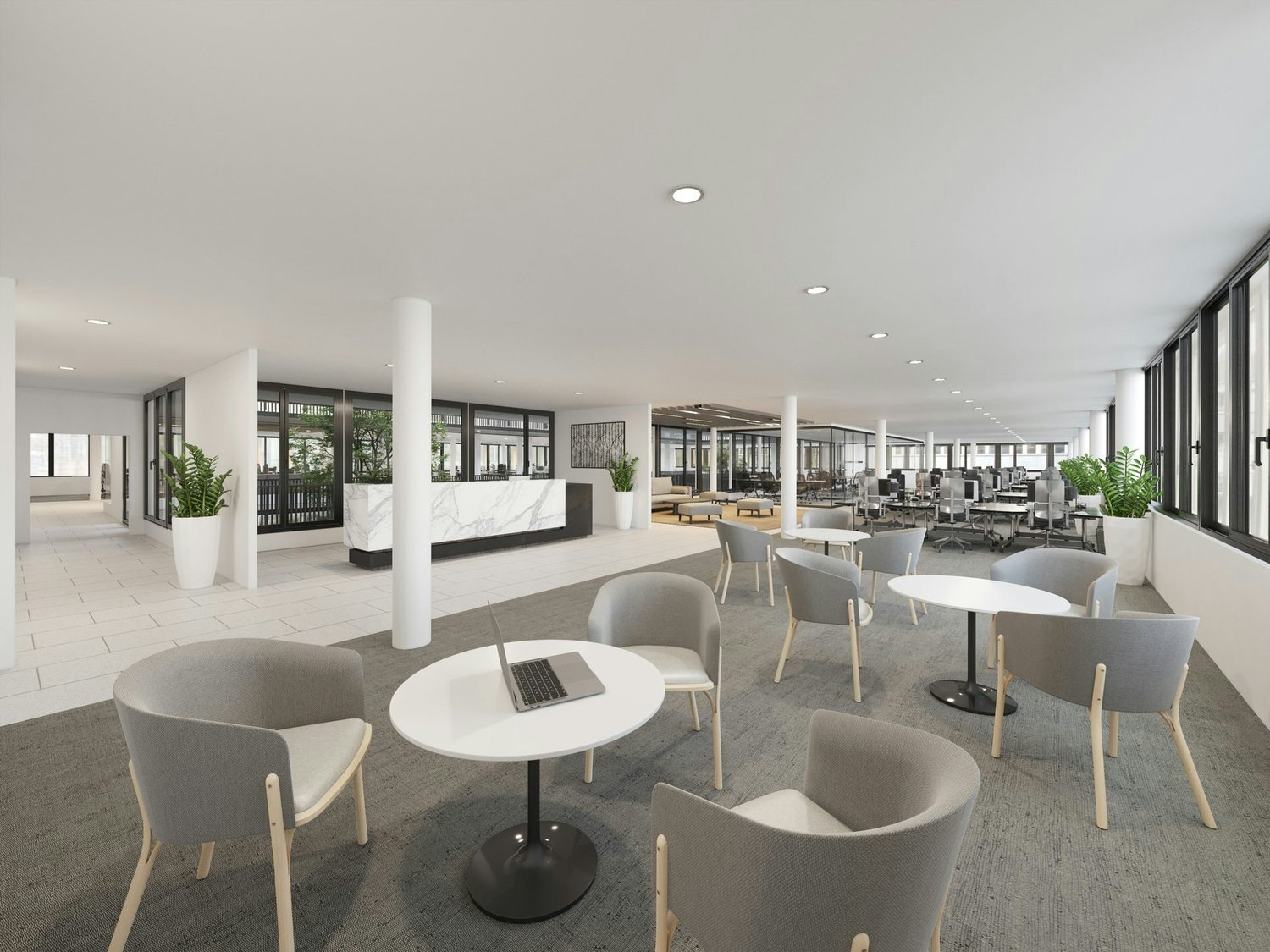 1100m² office