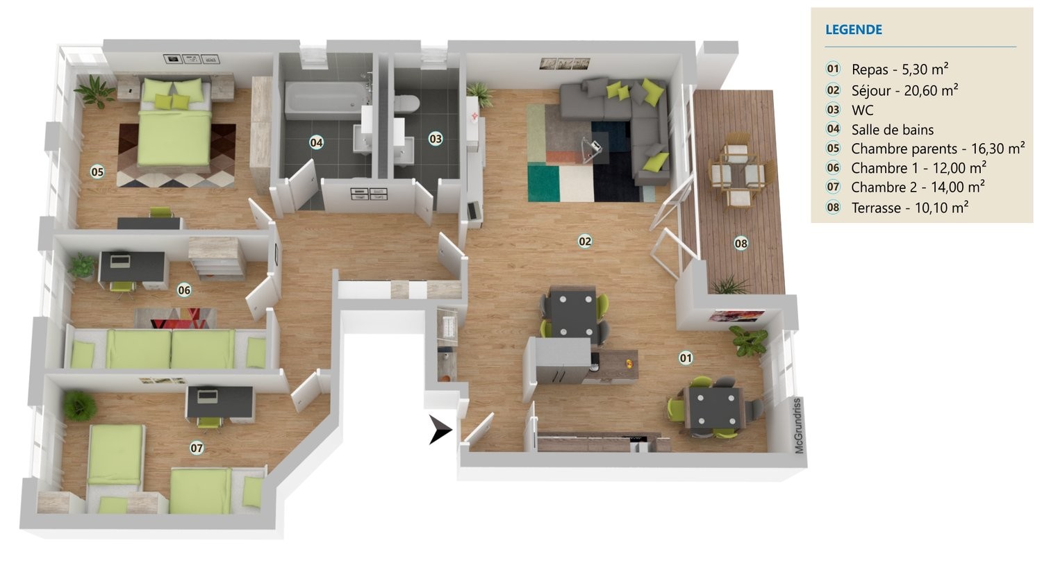 4 ½ rooms apartment