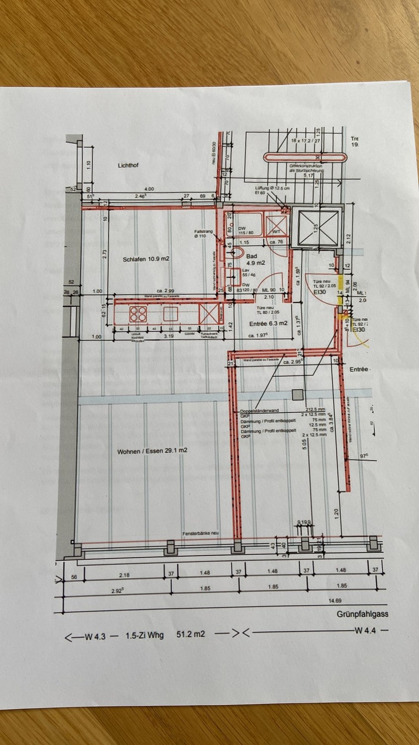1 ½ rooms apartment