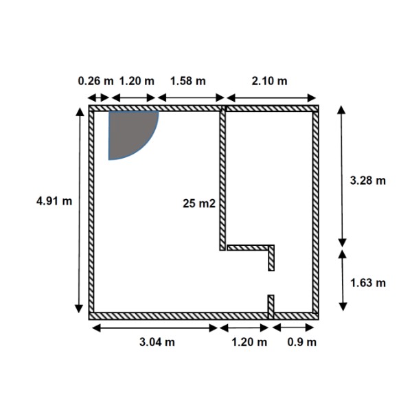 25-25m² commercial