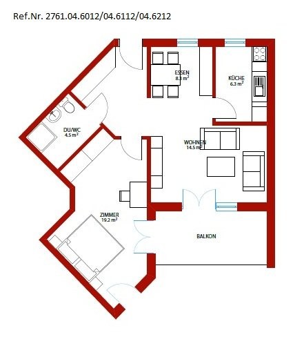2 ½ rooms apartment
