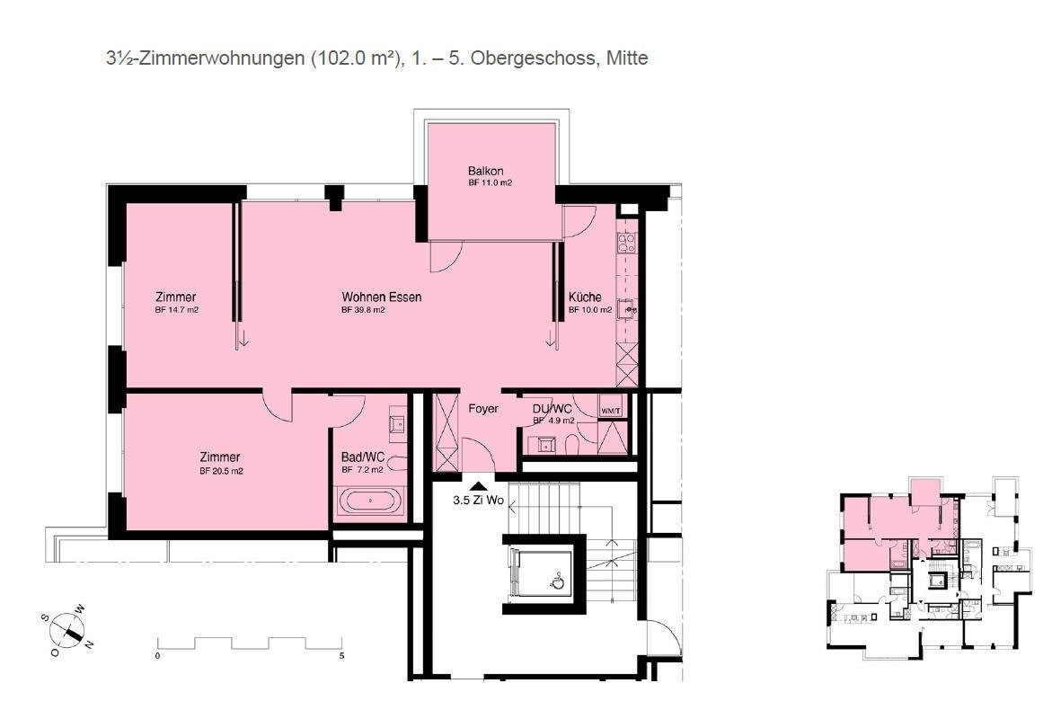 Appartement de 3 ½ pièces