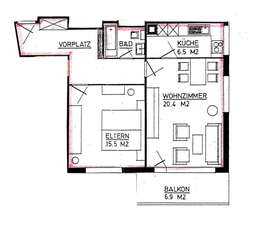 2 rooms apartment