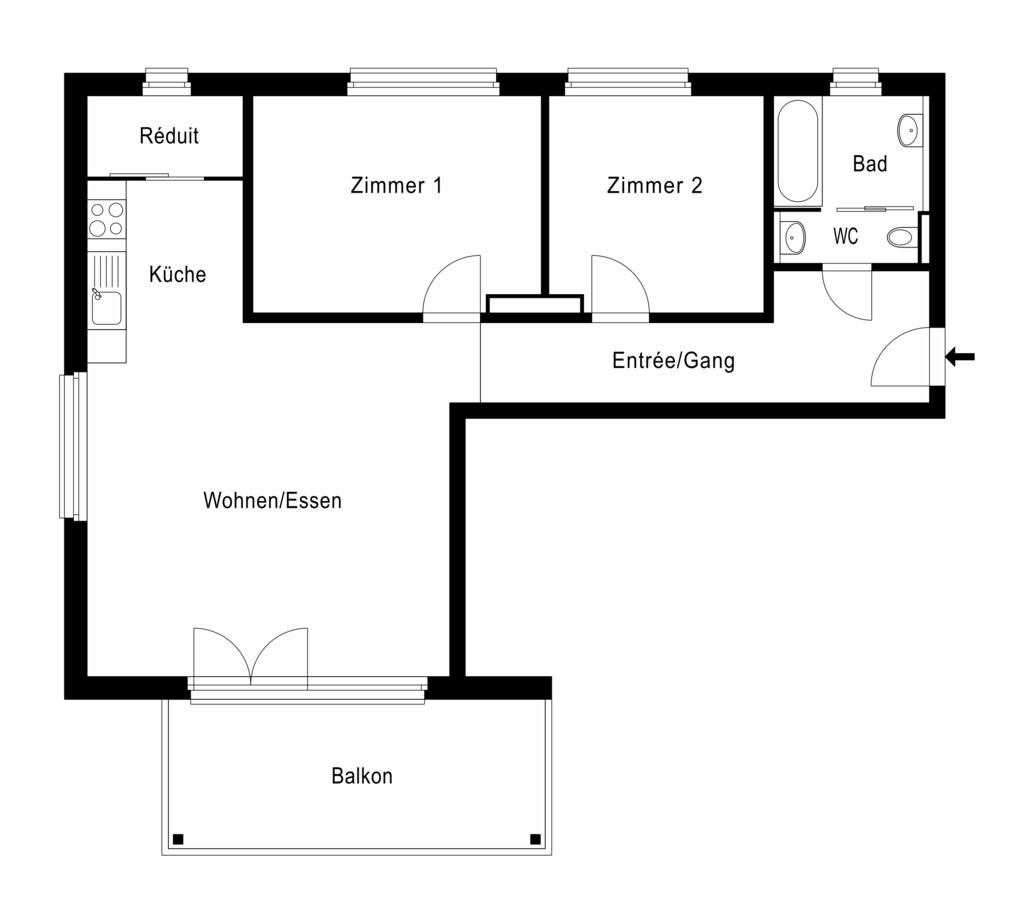 3 ½ rooms apartment