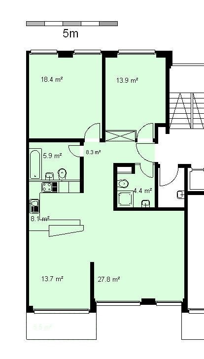 3 ½ rooms apartment