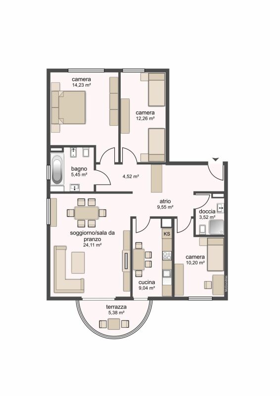 4 ½ rooms apartment