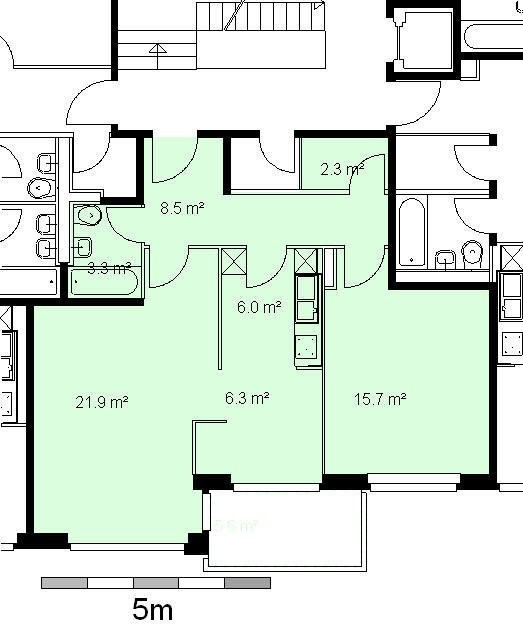 2 ½ rooms apartment