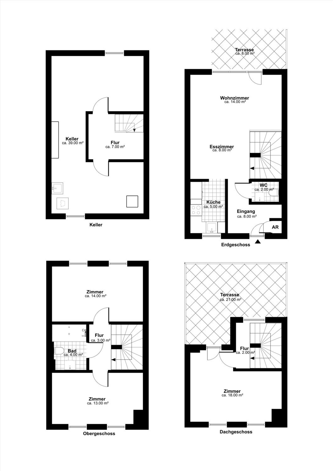 4 pièces duplex