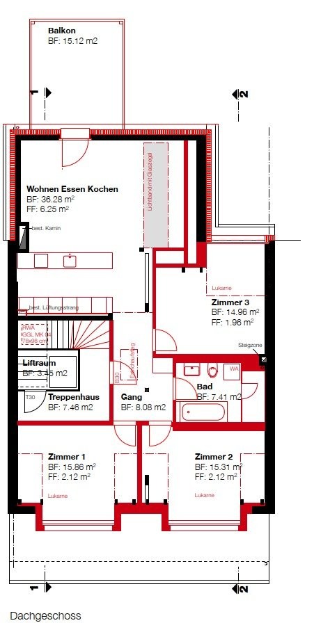 4 ½ rooms roof flat