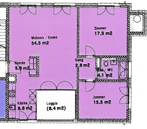 Appartement de 3 ½ pièces