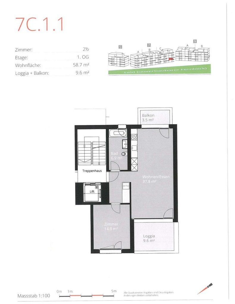 Appartement de 2 ½ pièces
