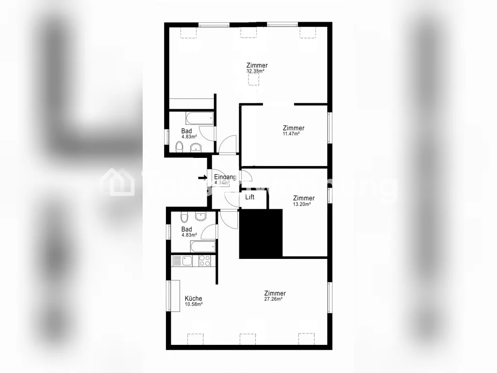 3 pièces appartement