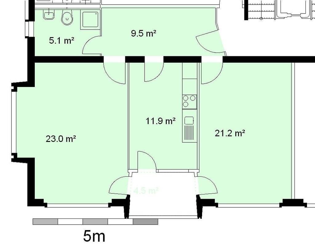 2 rooms apartment