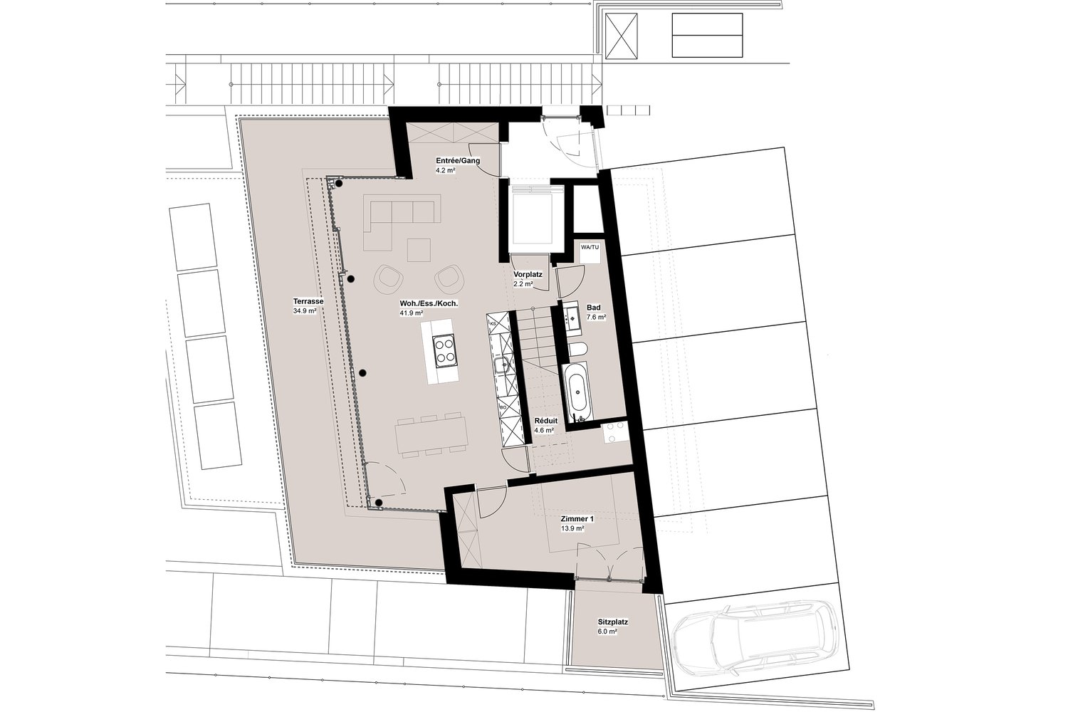 3 ½ rooms duplex