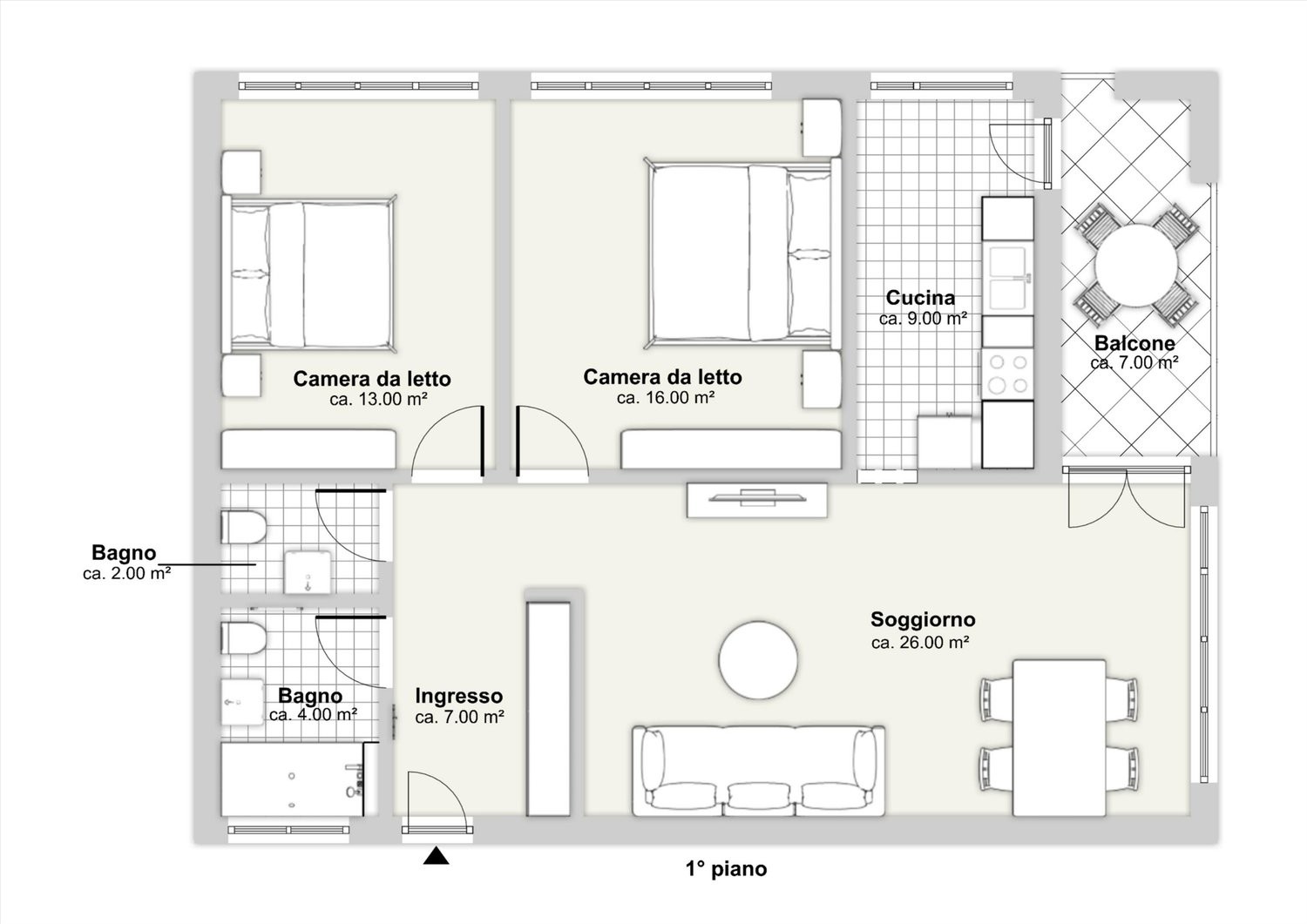 3 ½ rooms apartment