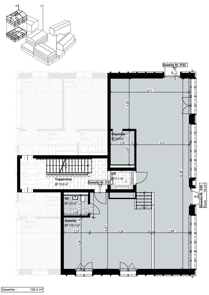 85m² bureau