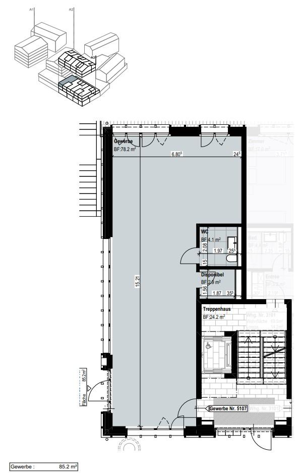 85m² bureau