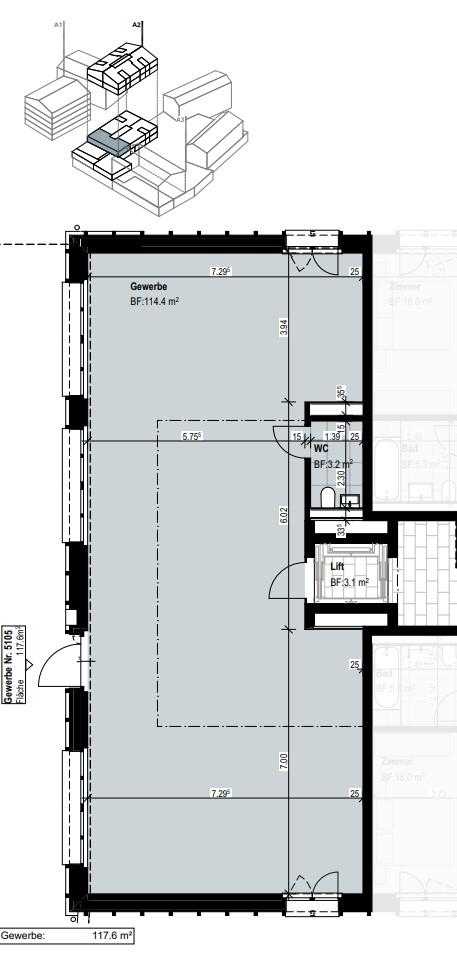 85m² bureau