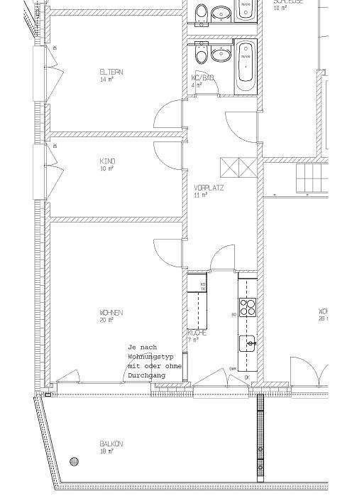 3 rooms apartment