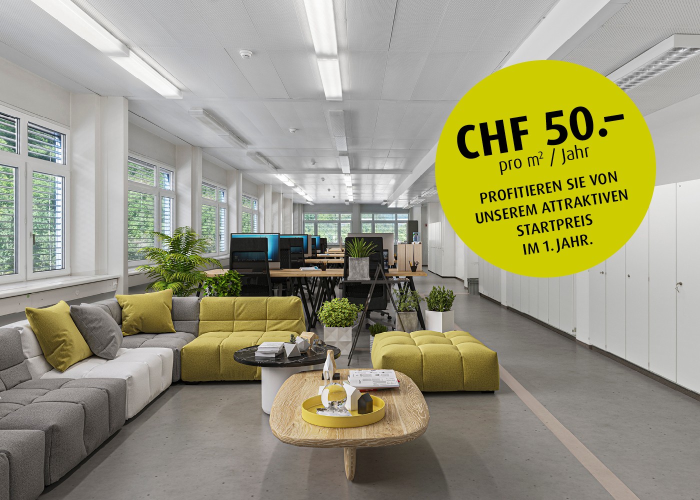 120m² office