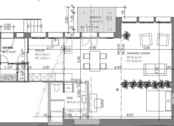 1 ½ rooms apartment