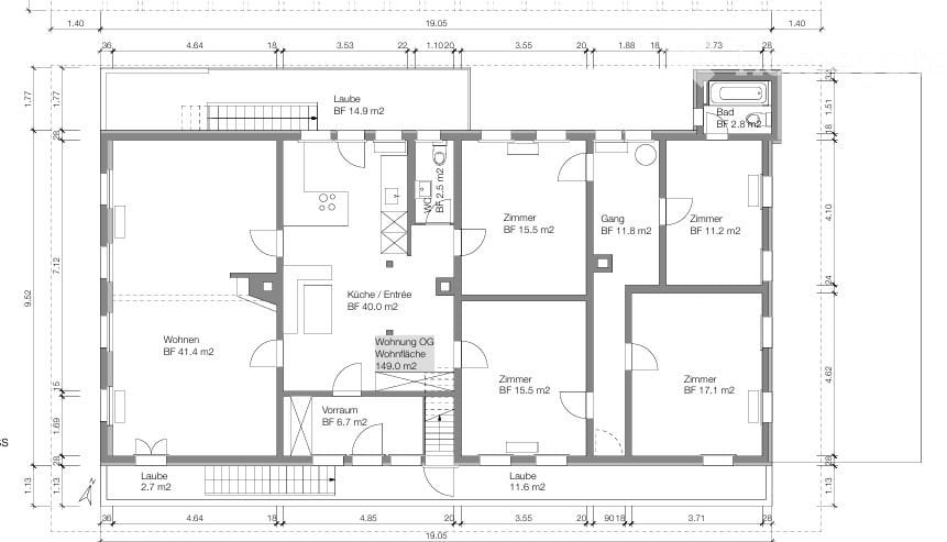 5 rooms apartment