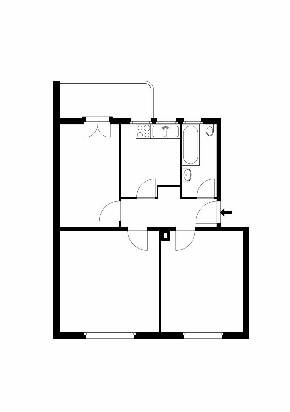 3 rooms apartment