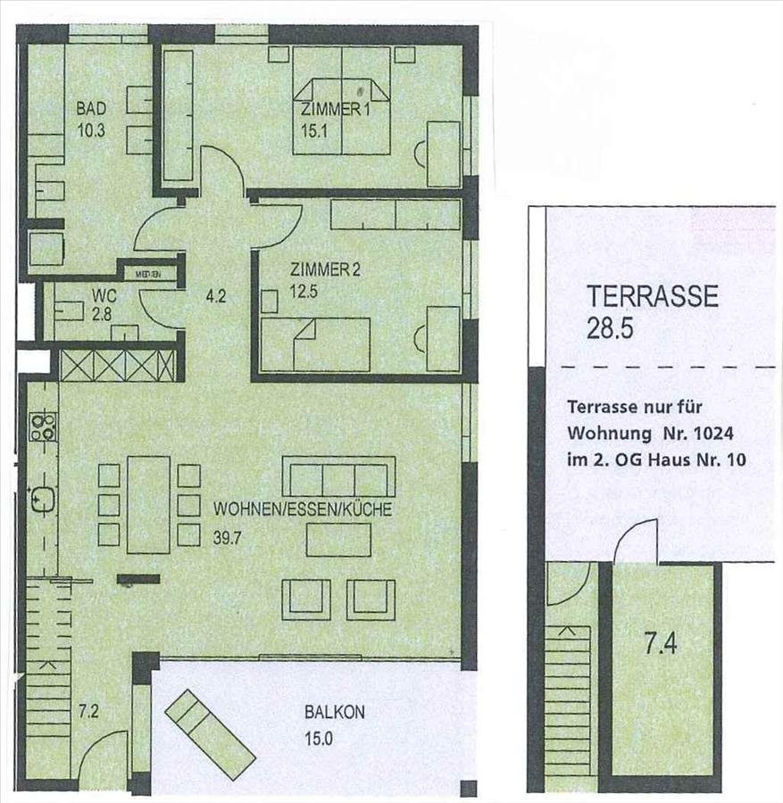 3 ½ rooms apartment