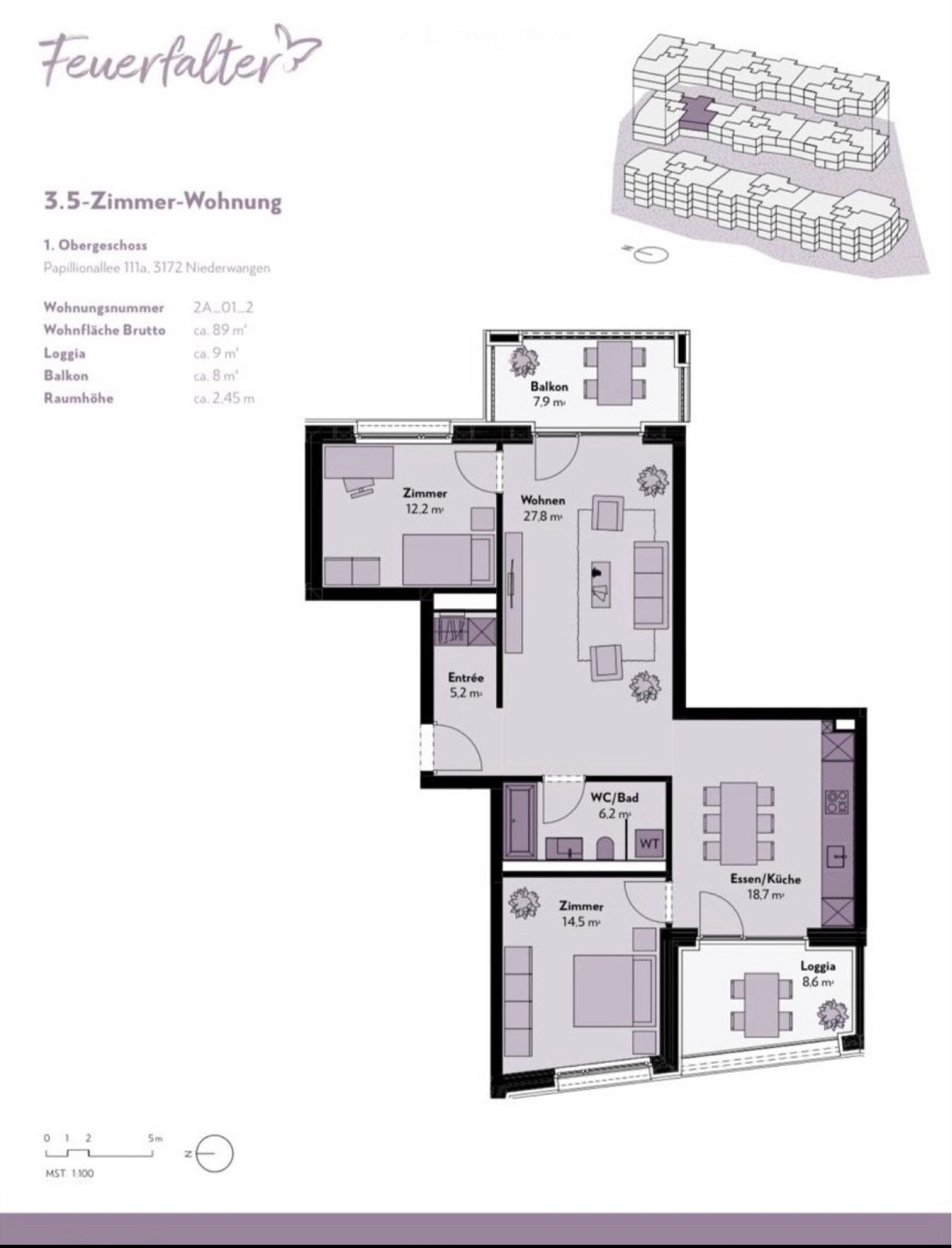 3 rooms apartment