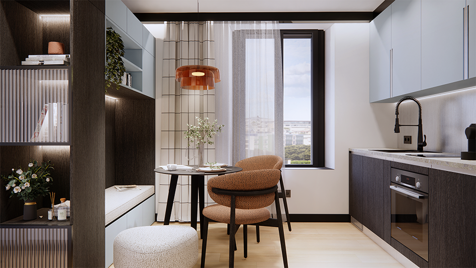 1 ½ pièces appartement meublé