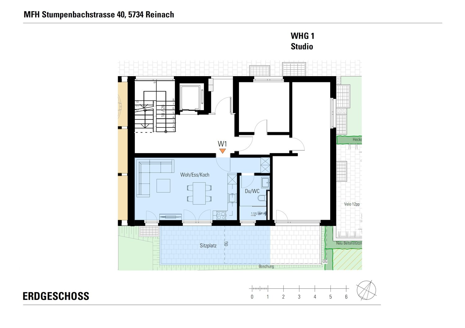 1 ½ rooms apartment