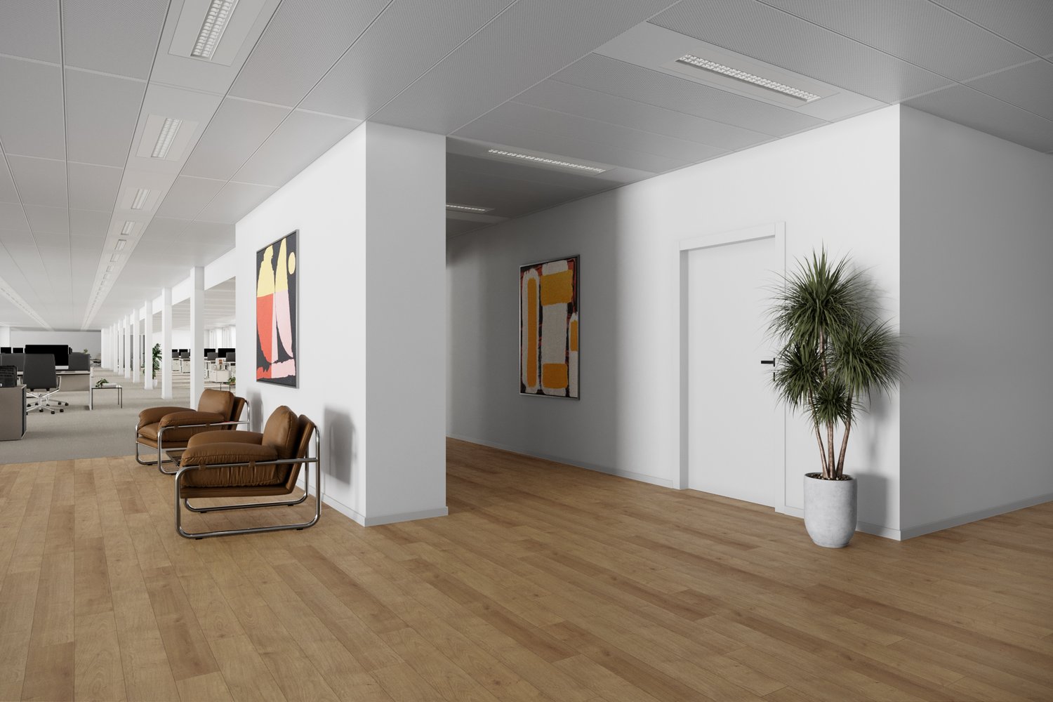 600m² office