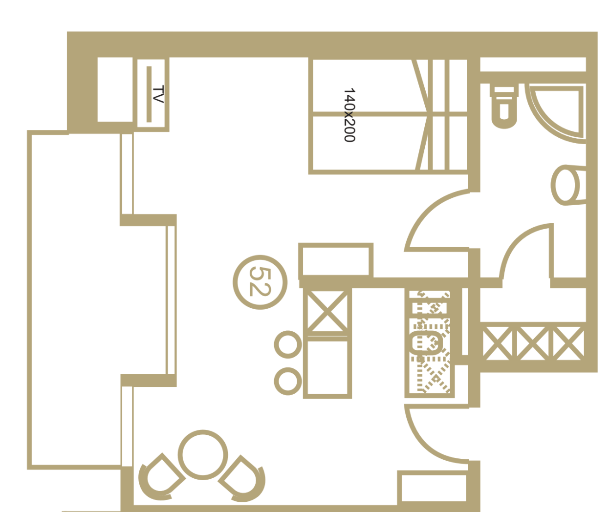 1 ½ rooms furnished flat