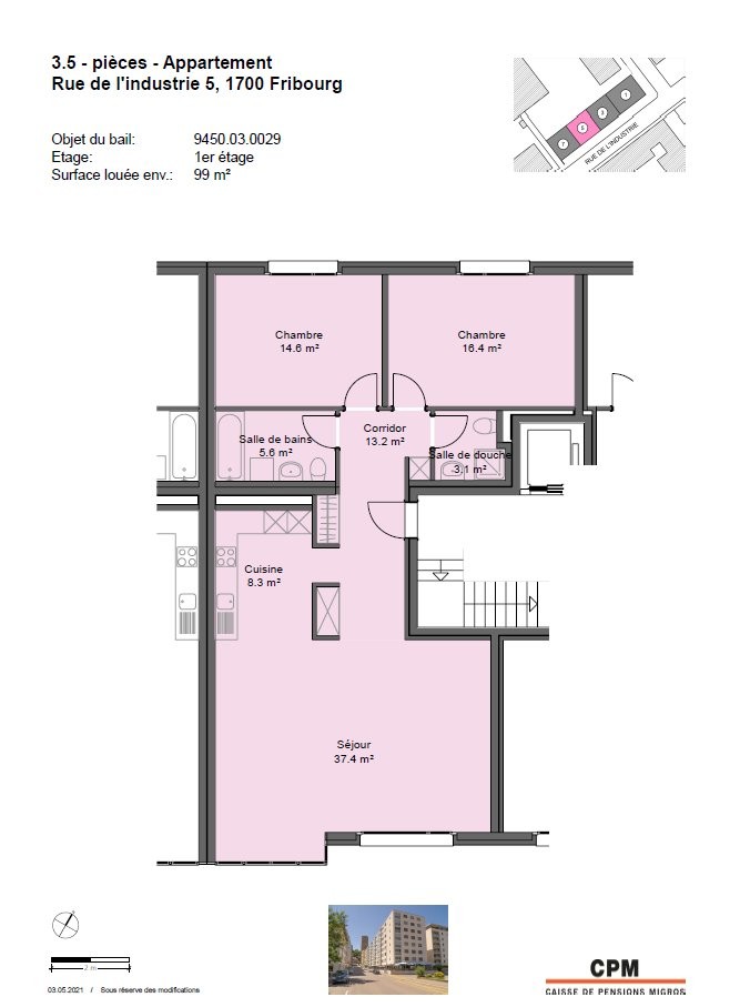 3 ½ rooms apartment