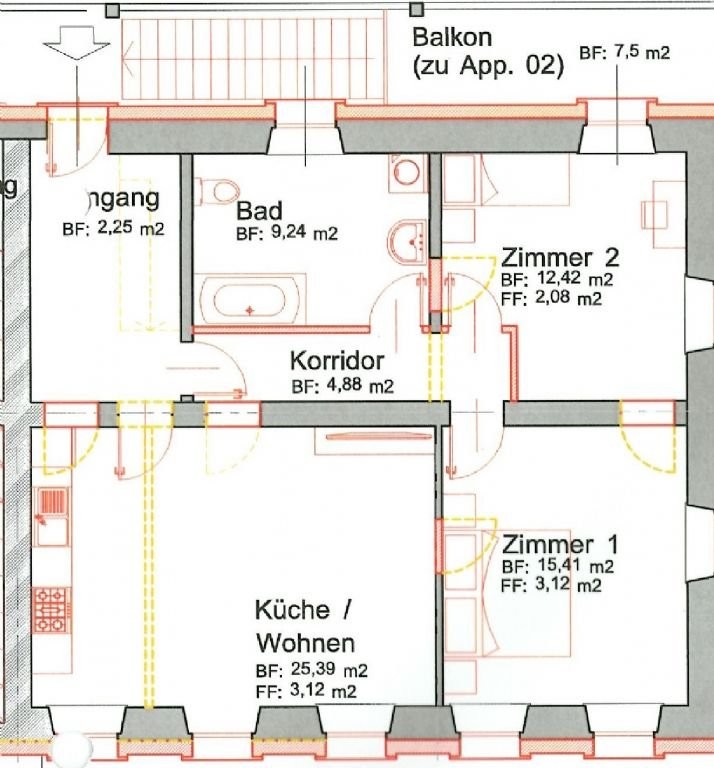 Appartamento di 3 ½ locali
