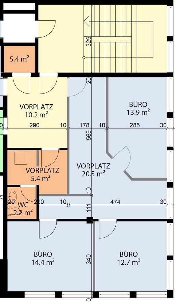 67m² bureau
