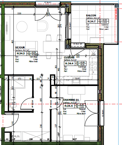 2 ½ rooms apartment