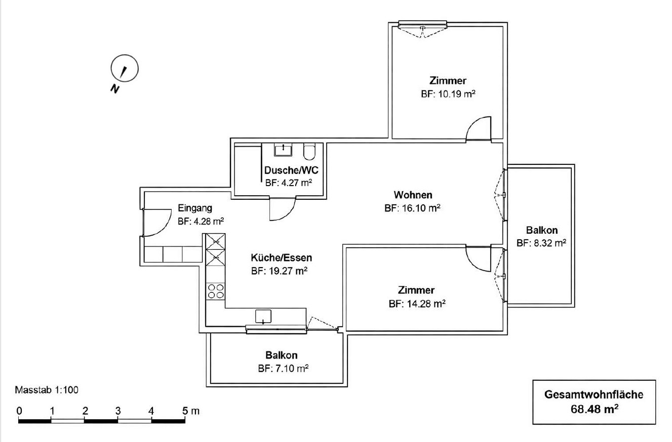 3 ½ rooms apartment
