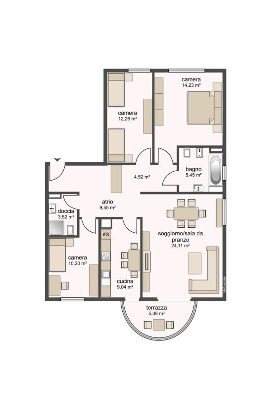 4 ½ Zimmer-Wohnung