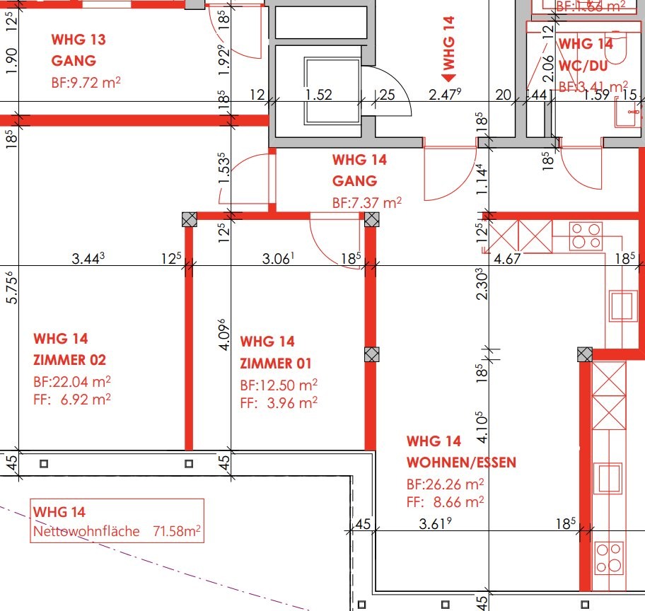 Appartamento di 3 ½ locali