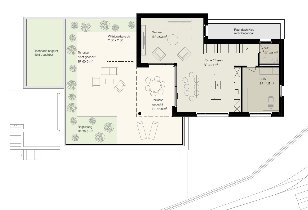 4 ½ rooms attic flat