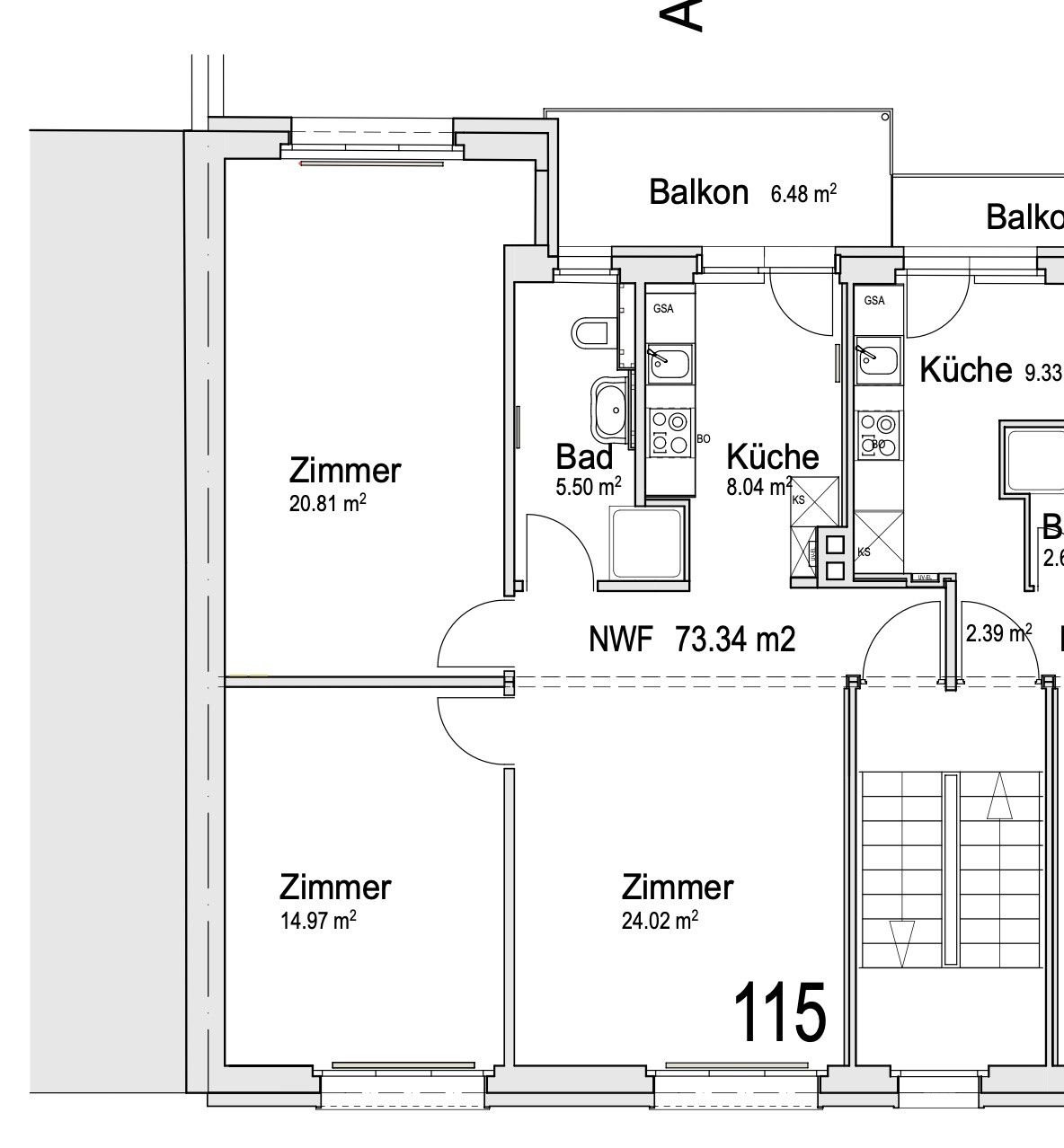 3 rooms apartment