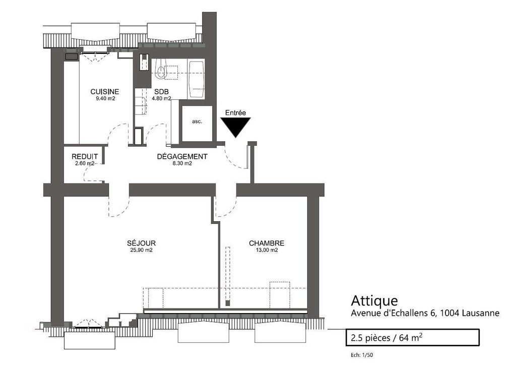 2 ½ rooms apartment